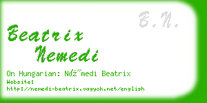 beatrix nemedi business card